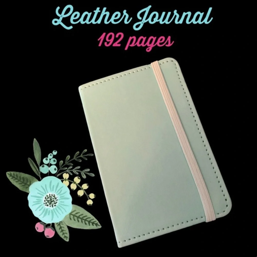 leather aqua Journal by C.R GIBSON 192 pages